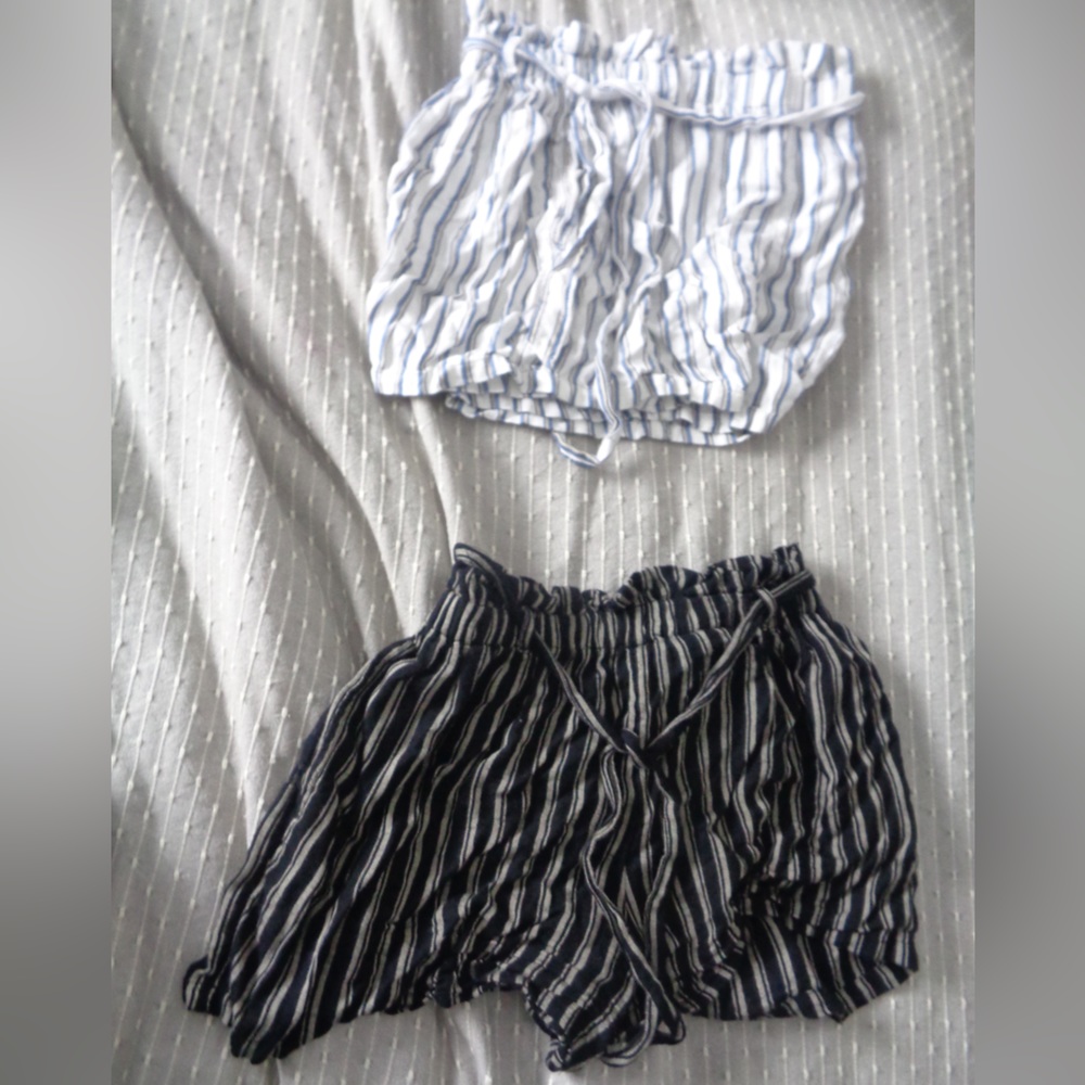 Two Hollister striped shorts, never worn before, combo price!!